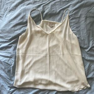 Loft Outlet White Strappy Tank, Petite Large